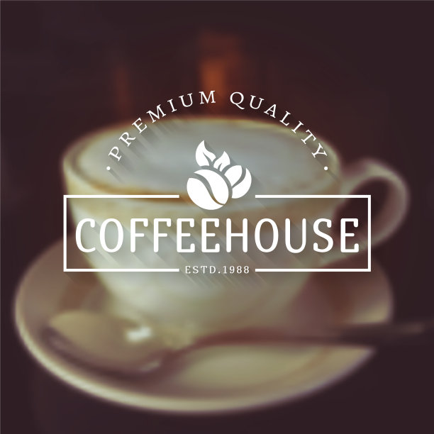 模糊的背景上的咖啡馆标志图片下载