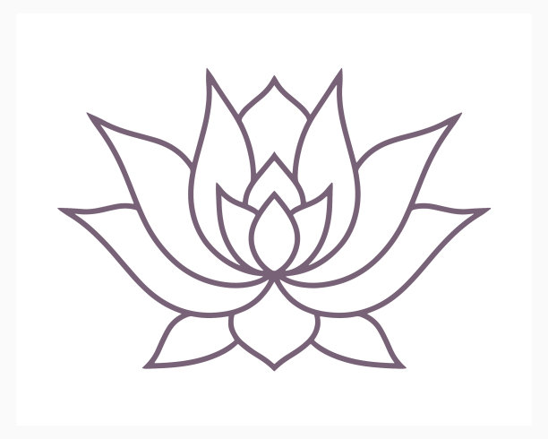 荷花涂鸦图标孤立上白花图片下载