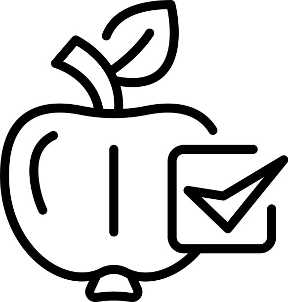 生态苹果饼图标轮廓风格图片下载