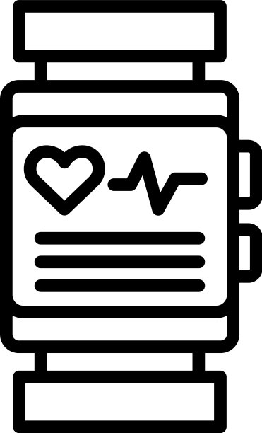 运动智能手表图标轮廓风格图片下载