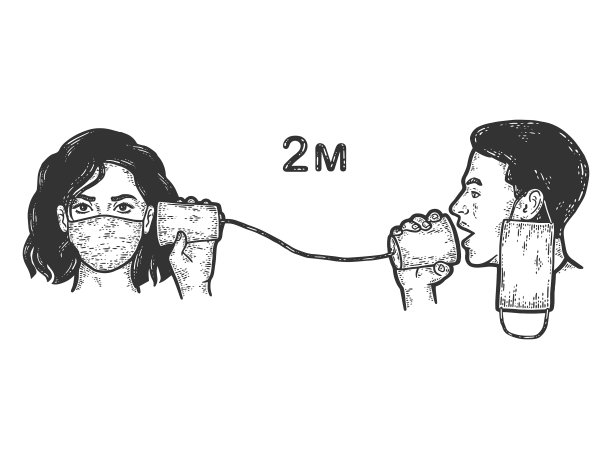 一个男孩和一个女孩交流的距离图片下载