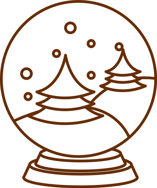 圣诞快乐，雪球树装饰图片下载