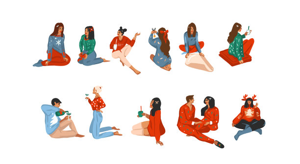 手绘抽象趣味股平merry图片下载