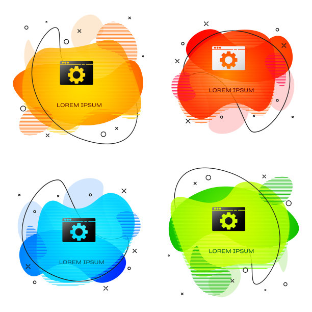 黑色浏览器设置图标隔离在白色图片下载
