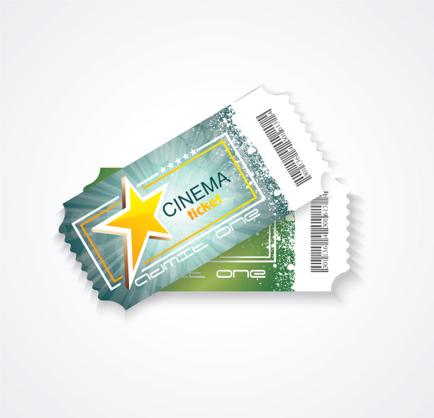 电影票逼真细节图片下载