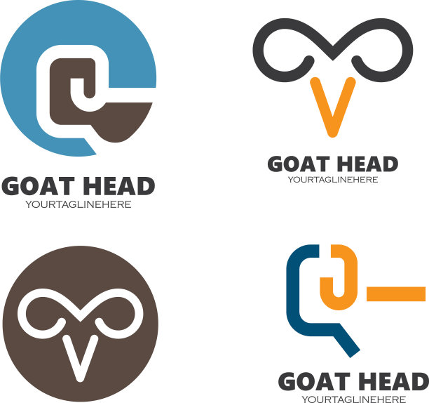 抽象山羊头图标图片下载