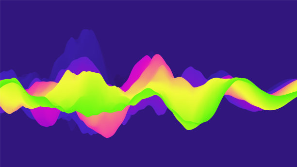 抽象的波浪背景与现代梯度图片下载