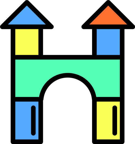 Bacastle玩具图标轮廓风格图片下载