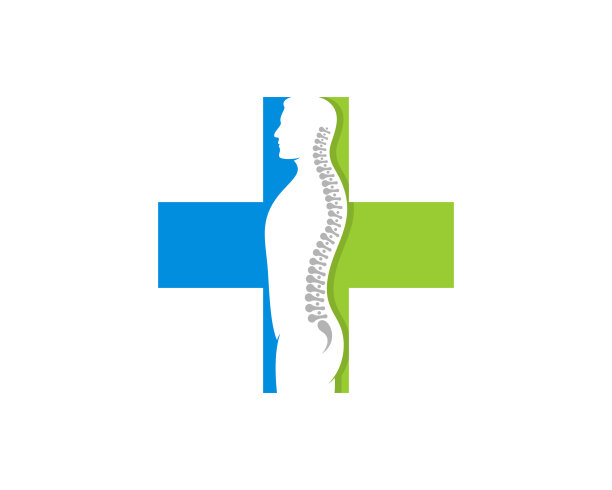 脊椎健康的人类在加号医学符号里图片下载