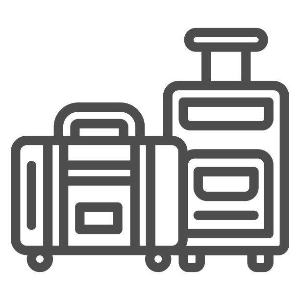 行李线型图标矢量素材图片下载
