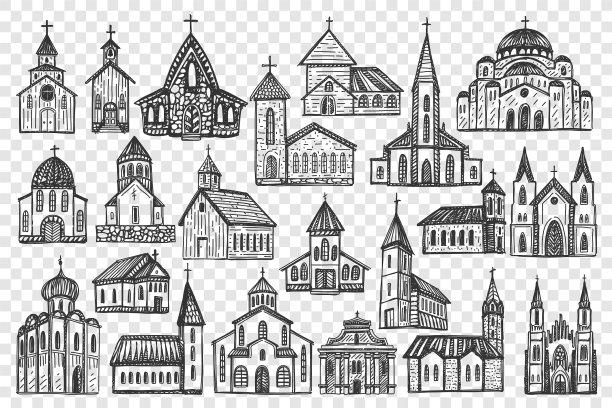 建筑手绘涂鸦集图片下载