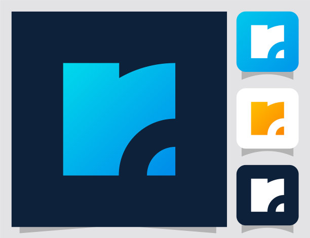 UI字母标志图标设计模板图片下载