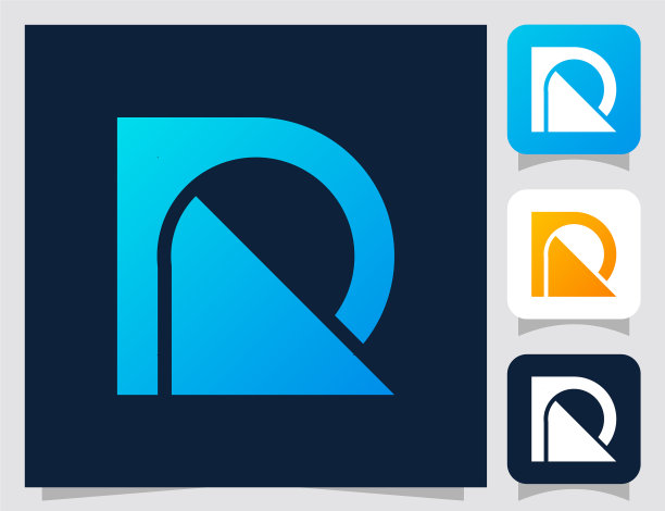 UI字母标志图标设计模板图片下载