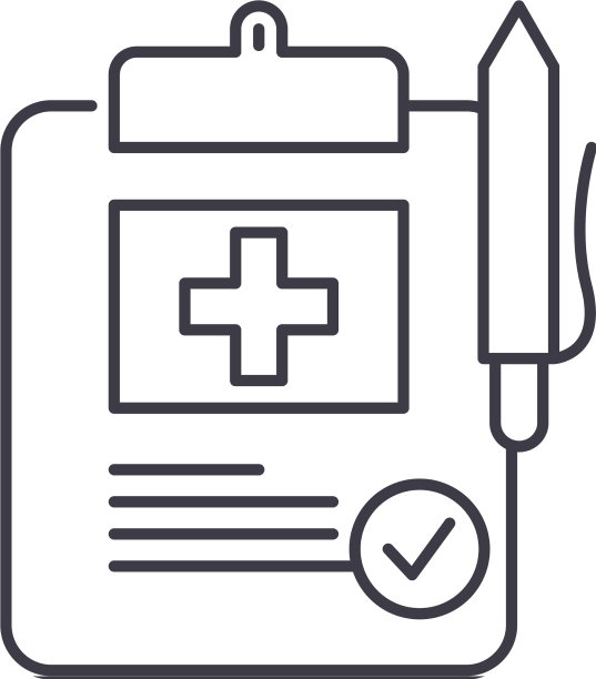 诊断图标线性隔离薄图片下载