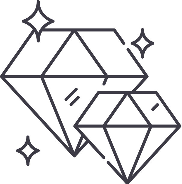 钻石图像图标线性孤立图片下载