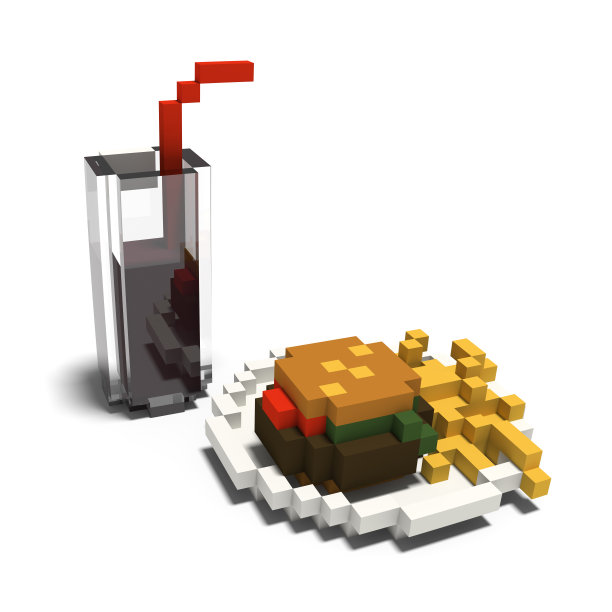 汉堡和薯条艺术图片下载