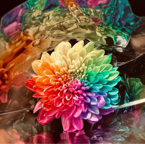 浪漫的彩虹花图片下载