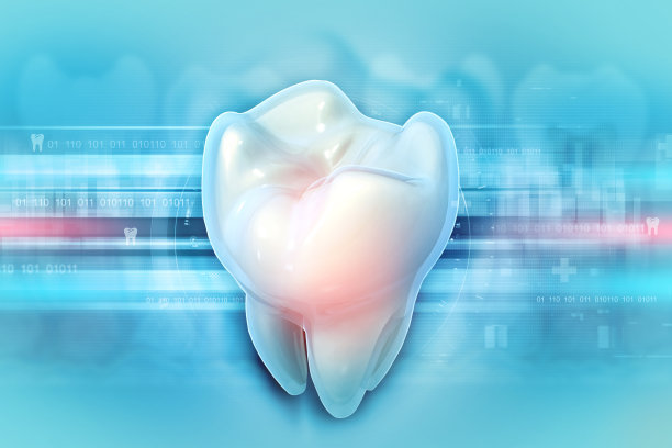 人类牙齿的科学背景。三维演示图片下载