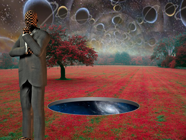 超现实景观中的人图片下载