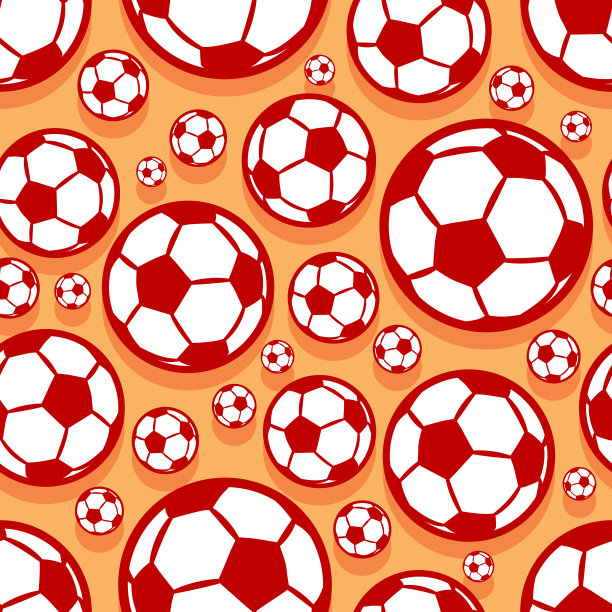 足球足球无缝模式设计矢量插图图片下载
