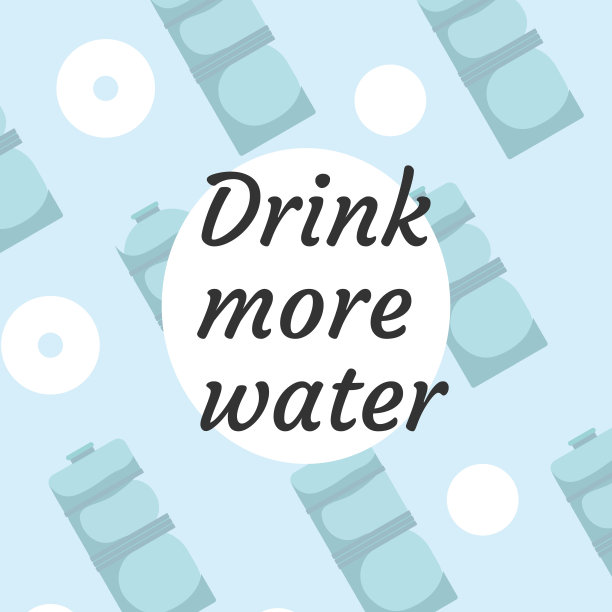 矢量图，多喝水。瓶子的剪影。图片下载