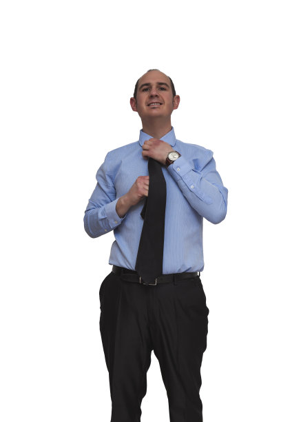 商人正在调整他的领结图片下载