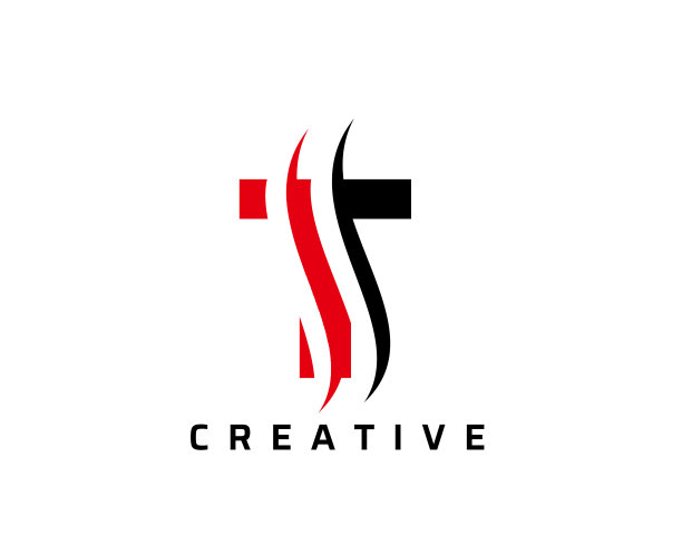 T字母标志设计。矢量字体说明图片下载