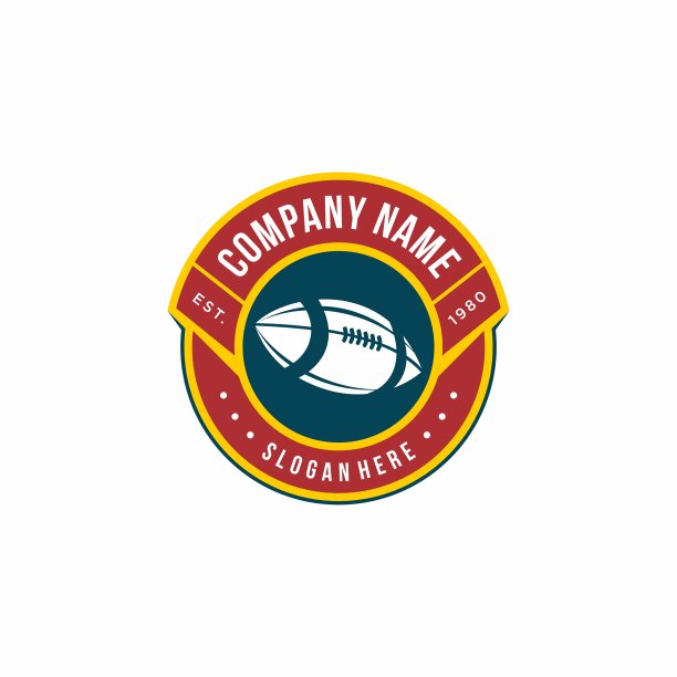橄榄球设计矢量模板，橄榄球俱乐部会徽，徽章图片下载