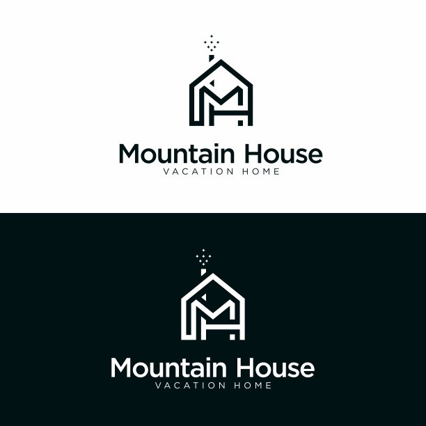 房子矢量设计模板。建筑标志，物业，房地产。住宿和出租家的图标图片下载