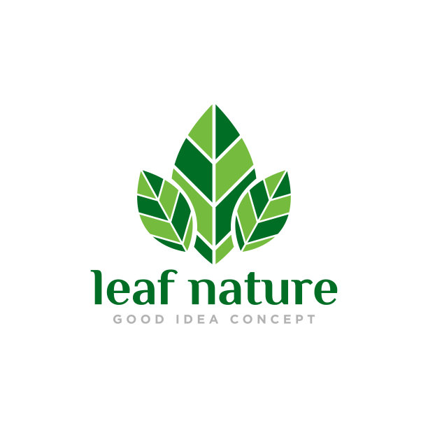 自然叶片标志设计向量图片下载