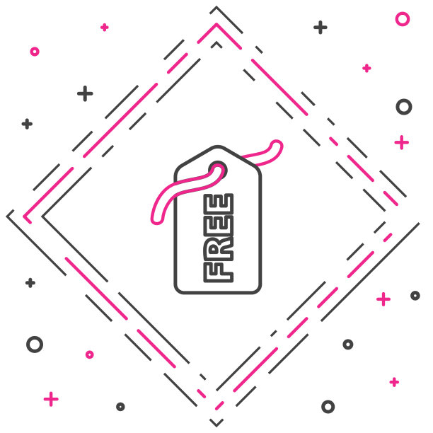 线价格标签与题字免费图标图片下载