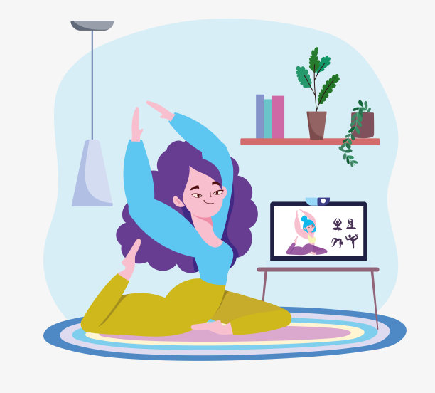 女孩的瑜伽课图片下载