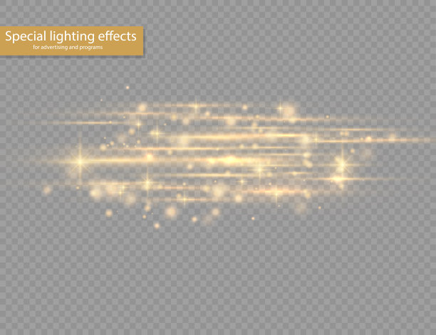 水平光线，辉光黄线，光束。图片下载