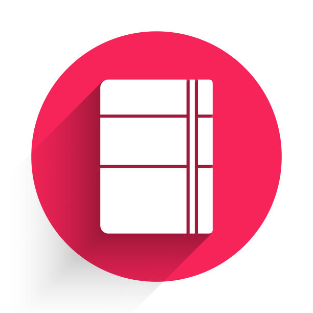 白色速写簿或相册图标孤立与长图片下载