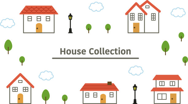 向量集不同的房子图片下载