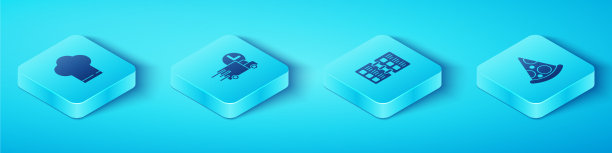 设置等距厨师帽快速送货车图片下载