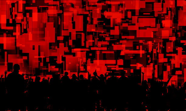 音乐会上年轻人的剪影图片下载