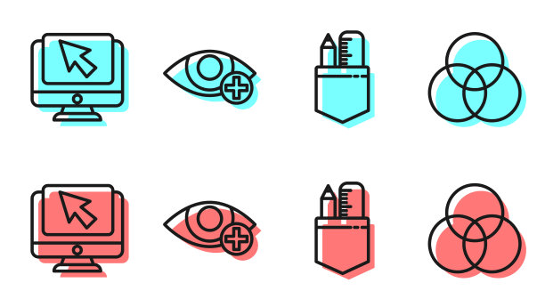 划线尺和铅笔电脑图片下载