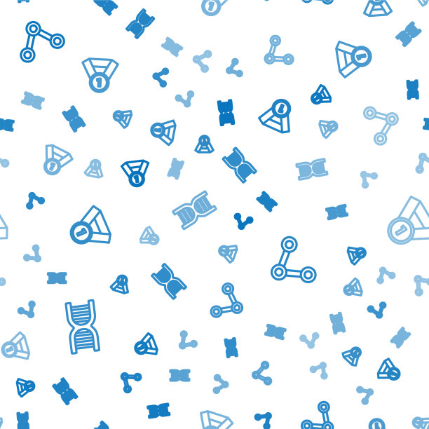 将DNA符号分子和奖章设置在线上图片下载