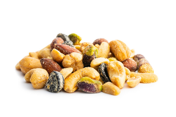混合盐坚果。图片下载