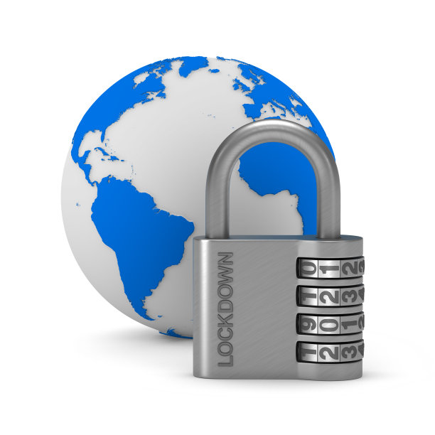 金属挂锁与文本锁定在白色背景。孤立的3 d演示图片下载