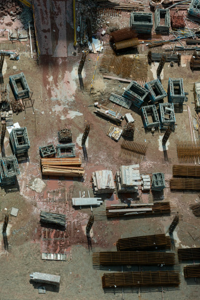 大工地高角度视图图片下载