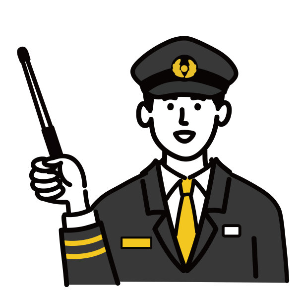 年轻的车站工作人员建议用棍子图片下载