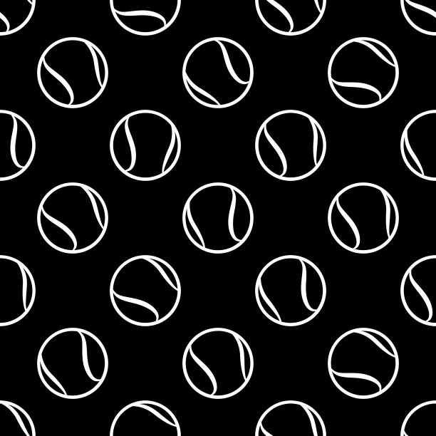 网球无缝模式设计矢量插图图片下载