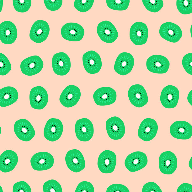 猕猴桃无缝矢量背景粉红绿色。猕猴桃重复模式。中国猕猴桃北欧风格可爱的夏季水果表面图案设计的织物，墙纸，包装，厨房装饰。图片下载