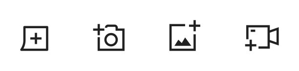 添加照片和视频图标。矢量插图。画廊符号收藏添加。图片下载