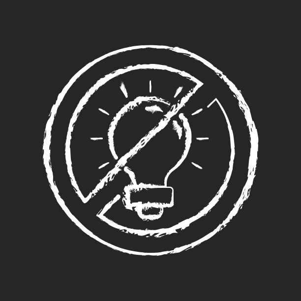 没有明亮的粉笔白色图标在黑色的背景图片下载