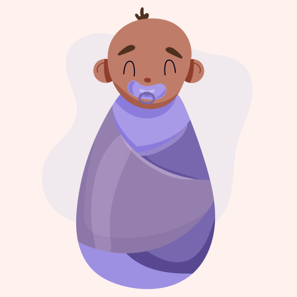 非洲新生儿用奶嘴。母亲的一天。矢量插图。图片下载