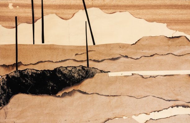 景观沙漠抽象插图。户外探险图形壁纸图片下载