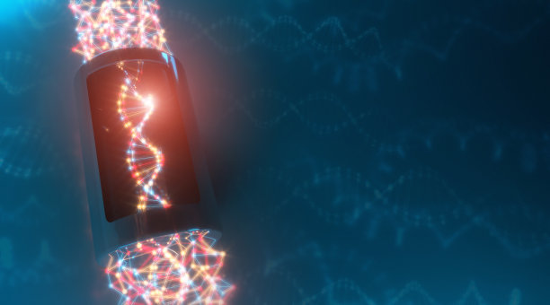 未来的DNA螺旋试管图片下载